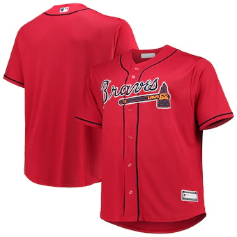 mens red atlanta braves big and tall replica alternate team